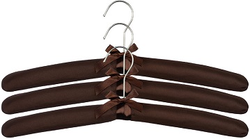 Набор вешалок метал. 3 шт  (111494)  мягких 37,5 см  "Сатин Шоколад",  "Рыжий кот"