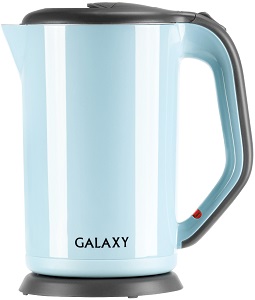 Чайник GALAXY  GL - 0330  ГОЛУБОЙ  (2.0 кВт, 1.7 л, ЗНЭ, двойная стенка) нерж.корпус
