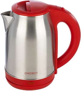 Чайник ENERGY      E-201  (1.5 кВт, 1.8 л, ЗНЭ) нерж.корпус КРАСНЫЙ (164125)