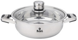 Жаровня нерж. RASHEL 24 см  с термодатчиком   (R2/248)  (СТ.кр)  (индукция)