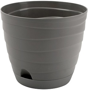 Горшок  БРИЗ  Серый  3.7 л  (УП-4841)  с поддоном,  РАДИАН
