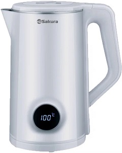 Чайник SAKURA     SA-2190 DW  (1.8 кВт, 1.8 л, ЗНЭ, двойная стенка, ЖКД)