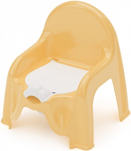 Горшок  детский  стульчик  (М 1328)  горчичный, с крышкой,  г.Октябрьский