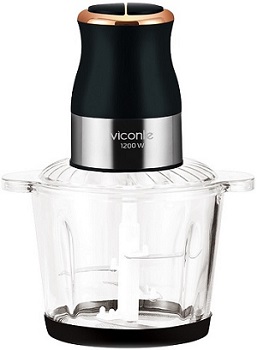 яЧоппер  стекл.чаша  VICONTE  VC-448  (1.2 кВт, 2.0 л, 2 скор, 4 лезвия)