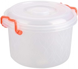 Контейнер с защелками пластик  5 л (М 097) (303х277х140 мм) с ручками,  г.Октябрьский