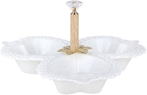 Менажница  3 секц.  (194114)  25 см, подар/уп