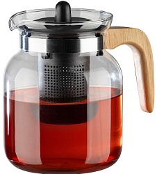 Чайник заварочный  стекло  MALLONY  (910134) (1.5 л)  (ситечко, буковая ручка)  La Caffetteria Чайник заварочный  стекло  MALLONY  (910134) (1.5 л)  (ситечко, буковая ручка)  La Caffetteria