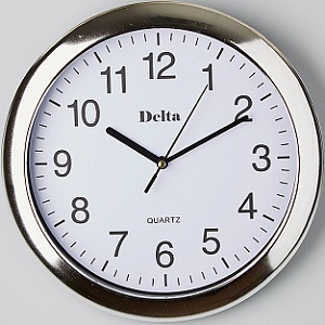 Часы  DELTA  DT7-0003  (27.5 см х 4 см, плавный ход)
