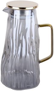 Кувшин стекло 1800 мл  (270132)  с крышкой,  ДЫМЧАТЫЙ Кувшин стекло 1800 мл  (270132)  с крышкой,  ДЫМЧАТЫЙ