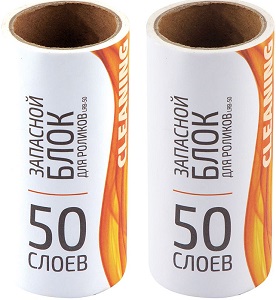 Запасные блоки д/ролика  2 шт (092409)  (10х4 см, 50 слоев) (LRB-50),  "Рыжий кот"
