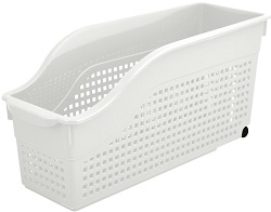 Контейнер "Лофт" хозяйственный на колесах узкий ( 35,5х13х17 см.) (белый) 621 006