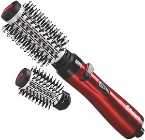 Фен  - терморасческа SAKURA SA-4205 R  (1.2 кВт, керам.покр, 5 реж, 2 нас: d-щетки 38 и 50 мм) АВТОВРАЩЕНИЕ