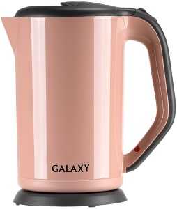 Чайник GALAXY  GL - 0330  РОЗОВЫЙ  (2.0 кВт, 1.7 л, ЗНЭ, двойная стенка) нерж.корпус