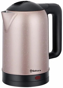 Чайник SAKURA      SA-2121 СD  (1.8 кВт, 2.0 л, ЗНЭ) ШАМПАНЬ, нерж.корпус