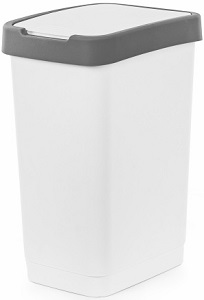Ведро д/мусора пласт.с педалью 25 л  (М9165) (белый),  г.Октябрьский 