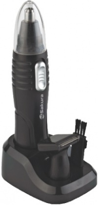 Триммер д/бровей, носа, ушей  SAKURA  SA-5528 BK  (2 нас)