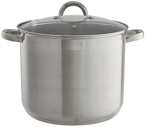 Кастрюля нерж. 15 л  WEBBER (BE-364/2) (28×23 см, Ст.кр,ТРС) (индукция)
