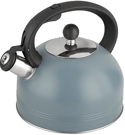 Чайник MENTOLO  объём 2,5 л из нержавеющей стали со свистком, окрашенный корпус