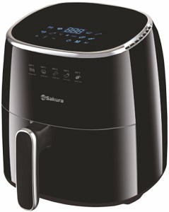 Мультипечь аэрогриль  SAKURA  SA-7684 BK  (1.5 кВт, чаша 5.0 л, таймер, 8 прогр)