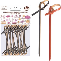 Шпажки д/канапе  бамбук  Набор 24 шт (VL80-56)  "Винтаж"  (8x2x0.1 см),  "Мультидом"