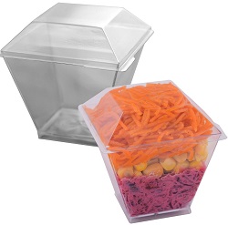 Набор фуршетных форм "Пагода"  160 мл/4 шт  (МТ76-92)  (7х7х7.7 см, с крышками)  "Мультидом"