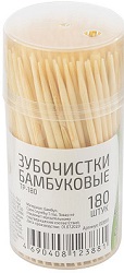 Зубочистки TP-180, бамбуковые, 180 штук,  (003913)