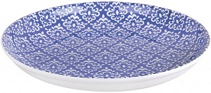 ЯБлюдо ЛЯГАН  фарфор  ДАМАСК СИНИЙ  30 см  (203493),  КОРАЛЛ