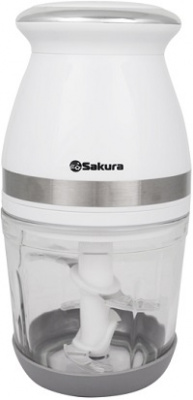 Чоппер  стекл.чаша  SAKURA  SA-6270 W  (400 Вт, 600 мл, 4 лезвия)