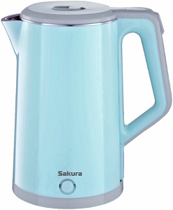 Чайник SAKURA     SA-2150 BL  (1.8 кВт, 1.8 л, ЗНЭ, двойная стенка) нерж.корпус