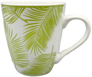 Кружка  NuovaCasa  340 мл  (278810)  ПАЛЬМА  (фарфор)