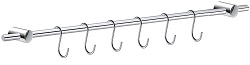 Набор: (AN 52-125) Рейлинг (58см) с креплением+ 6 S-крючков, "Мультидом"
