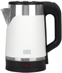Чайник HOMESTAR     HS-1043  (108855)  (1.5 кВт, 1.7 л, ЗНЭ, двойная стенка) БЕЛЫЙ