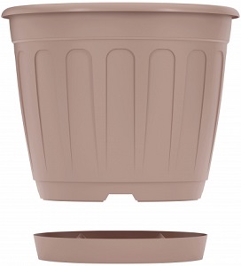 Горшок  ДИОНИС  Бежевый   1.6 л  (М8520) с поддном,  г.Октябрьский