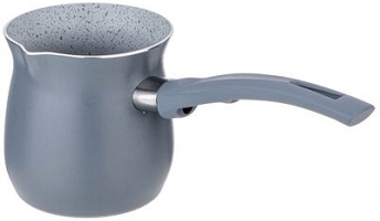 Турка алюм.с АП  450 мл  AGNESS (906-254) (ручка soft touch) BLACK MARBLE
