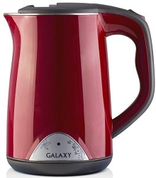 Чайник GALAXY  GL - 0301 КРАСНЫЙ  (2.0 кВт, 1.5л ЗНЭ, двойная стенка) пласт.корпус, внутр.нерж.сталь