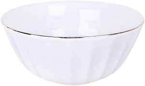 яСалатник  ЗОЛОТОЙ ЛЕД  (223325)  650 мл/15 см (обводка золотом) (фарфор),  КОРАЛЛ