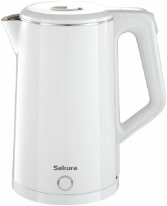 Чайник SAKURA     SA-2150 W  (1.8 кВт, 1.8 л, ЗНЭ, двойная стенка) нерж.корпус