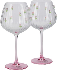 Набор бокалов  REGENT  ASTI  (81-802)  670 мл, 2 шт  (красное вино) Зеленые тюльпанчики