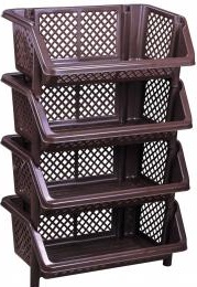 Этажерка универсальная  Универсал  (М 6530)  (4 секции) (600х375х895мм) (Корич),  г.Октябрьский