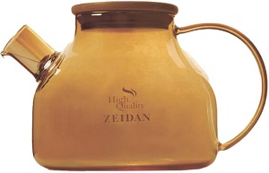 Чайник заварочный  стекло  ZEIDAN  Z-4364  (1.2 л, бамбук.крышка, фильтр пружина)