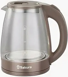 Чайник SAKURA    SA-2734 C  (2.2 кВт, 1.7 л, ЗНЭ) стекло, подсветка