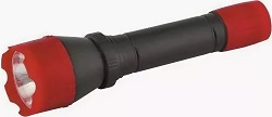 Фонарь UltraFlash 6102-ТН (пластик, красный, 1 LED, 1 реж., 2*R06),  (25)