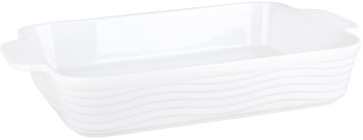 Форма д/выпечки фарфор (227403)  (30х19 см, h-4,8 см)  ВОЛНА