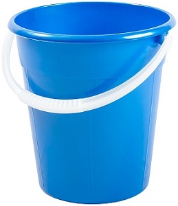 Ведро пласт.  8 л (10040801) евро, мерная шкала, пищевое, (ГОЛУБОЙ),  РАДИАН