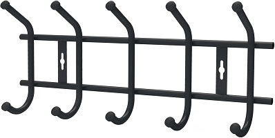 Вешалка настенная  НИКА  5 крючков  (ВНТ5М/Ч )  (465х190х80 мм) ЧЕРНЫЙ