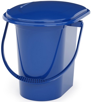 Ведро-туалет пласт.17 л (М 1320) (голубое),  г.Октябрьский