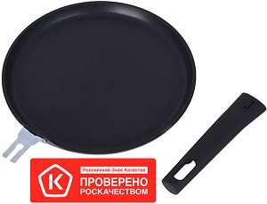 Сковорода-блинная с АП KUKMARA  ТРАДИЦИЯ  20 см  (СБ200-1а) (со съём.ручкой, литой алюм.)
