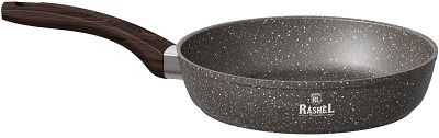 Сковорода АП RASHEL  КОРИЧ.ГРАНИТ   22 см  (R-10622)  (h-5.8 см, ручка soft touch) (индукция)