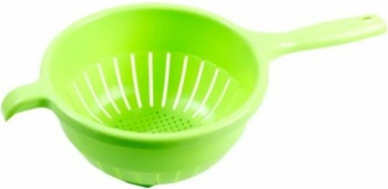 Дуршлаг пласт. 2.2 л  (10181300)  (ЗЕЛЕНЫЙ) с ручкой,  РАДИАН