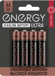 Батарейка алкалиновая (104406) Energy Ultra LR03/4B (АAА), (48!!!)